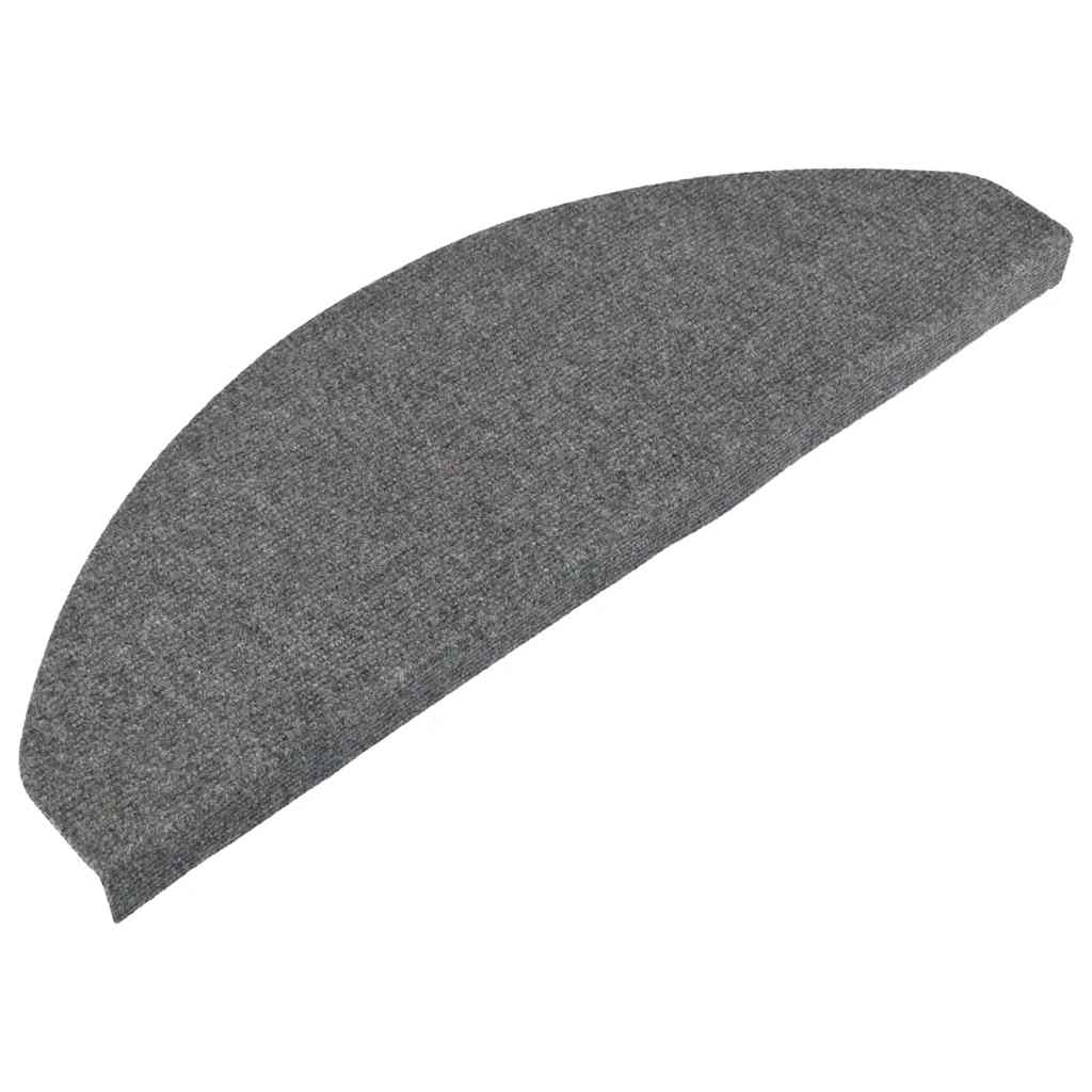 selvklæbende trappemåtter 30 stk. 65x22,5x3,5 cm grå