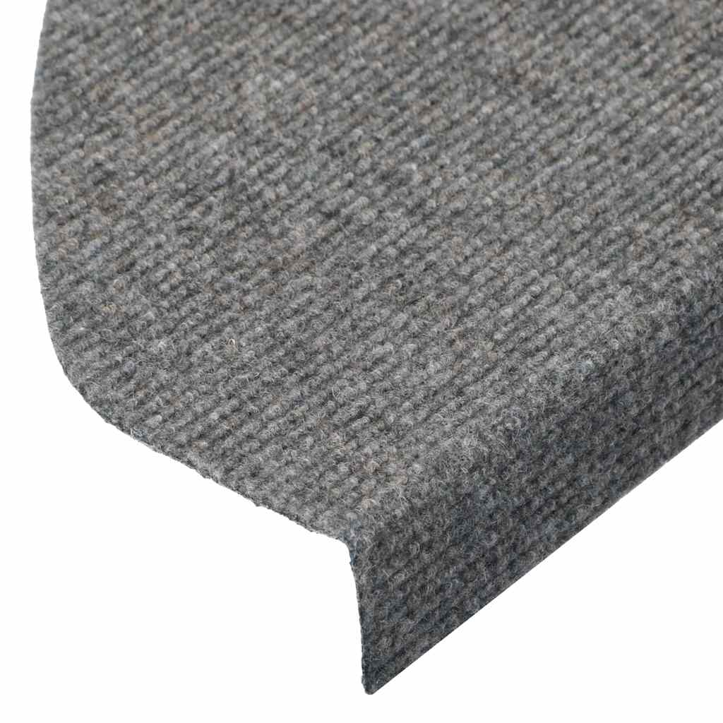 selvklæbende trappemåtter 30 stk. 65x22,5x3,5 cm grå