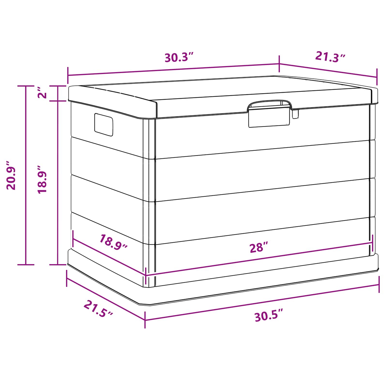 Have Opbevaringskasse Antracit 77,5 x 54,5 x 53 cm Plastik