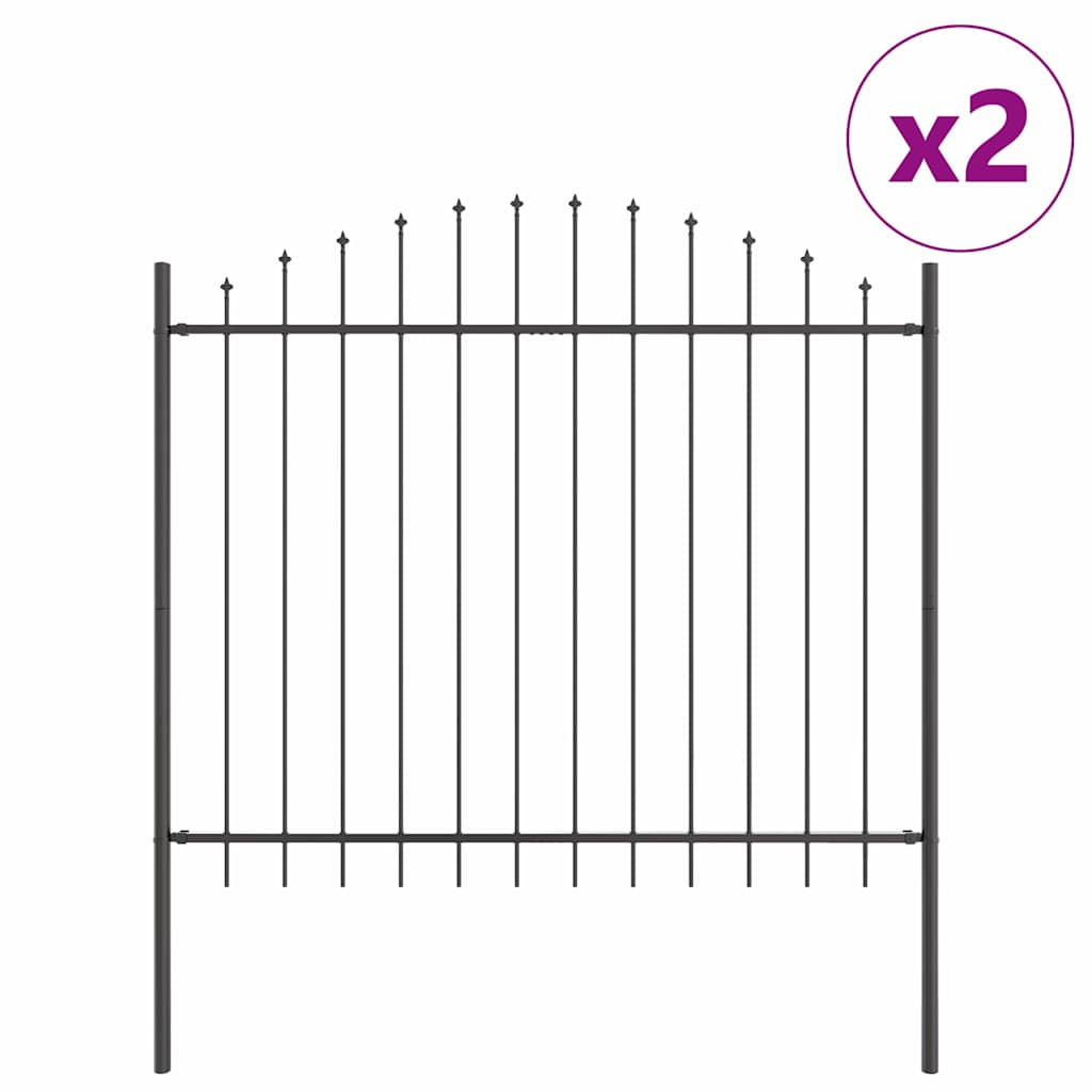 Havehegn 2 pcs Grå 170 x 165 cm Pulverlakeret stål