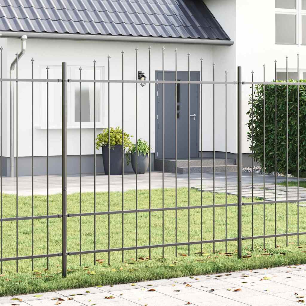Havehegn 3 pcs Grå 170 x 215 cm Pulverlakeret stål