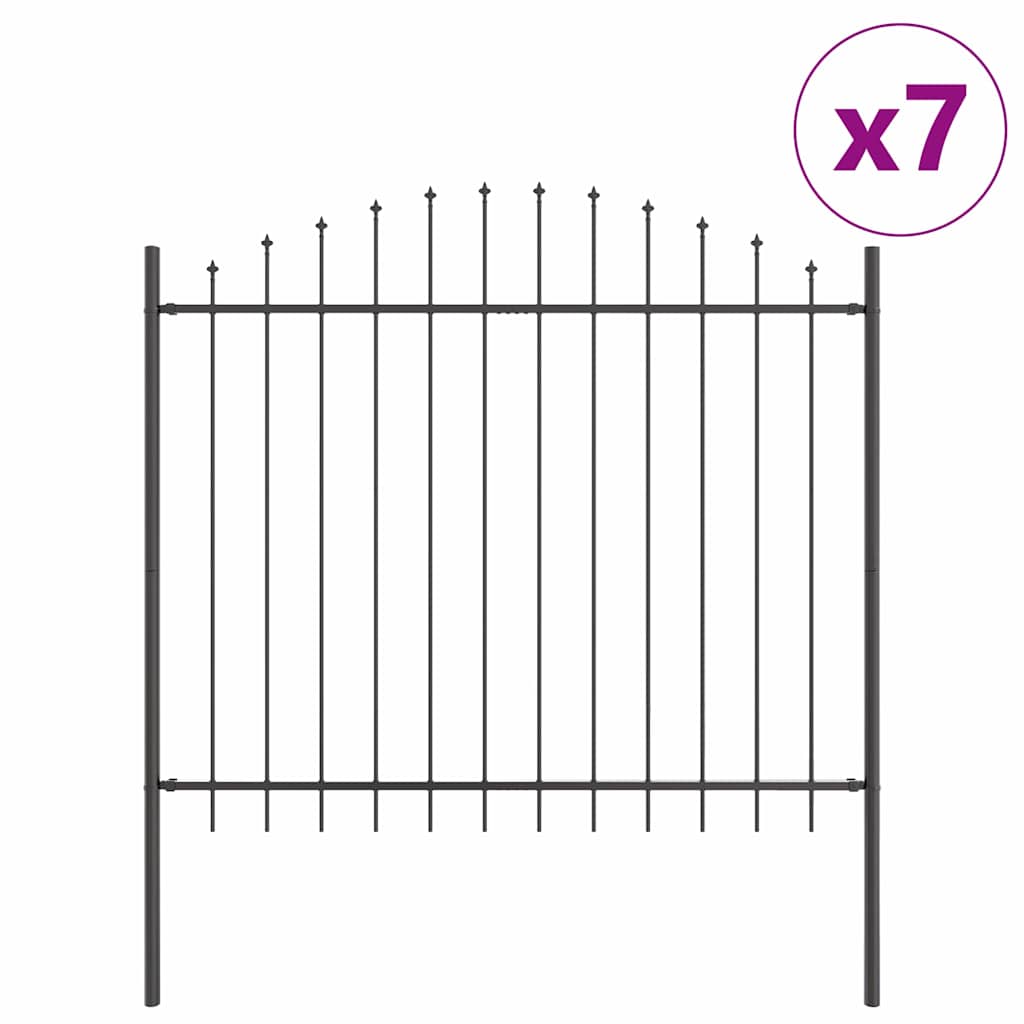 Havehegn 7 pcs Grå 170 x 165 cm Pulverlakeret stål