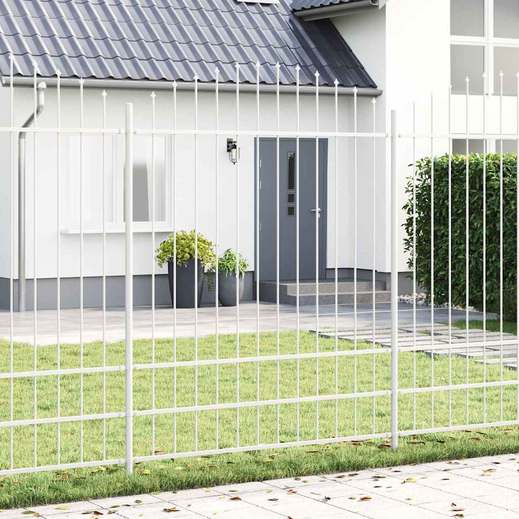 Havehegn 2 pcs Hvid 170 x 225 cm Pulverlakeret stål