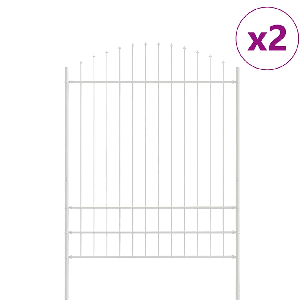 Havehegn 2 pcs Hvid 170 x 225 cm Pulverlakeret stål