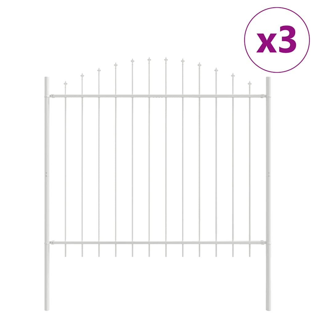 Havehegn 3 pcs Hvid 170 x 165 cm Pulverlakeret stål