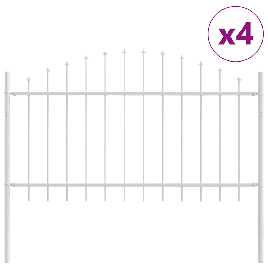 Havehegn 4 pcs Hvid 170 x 140 cm Pulverlakeret stål