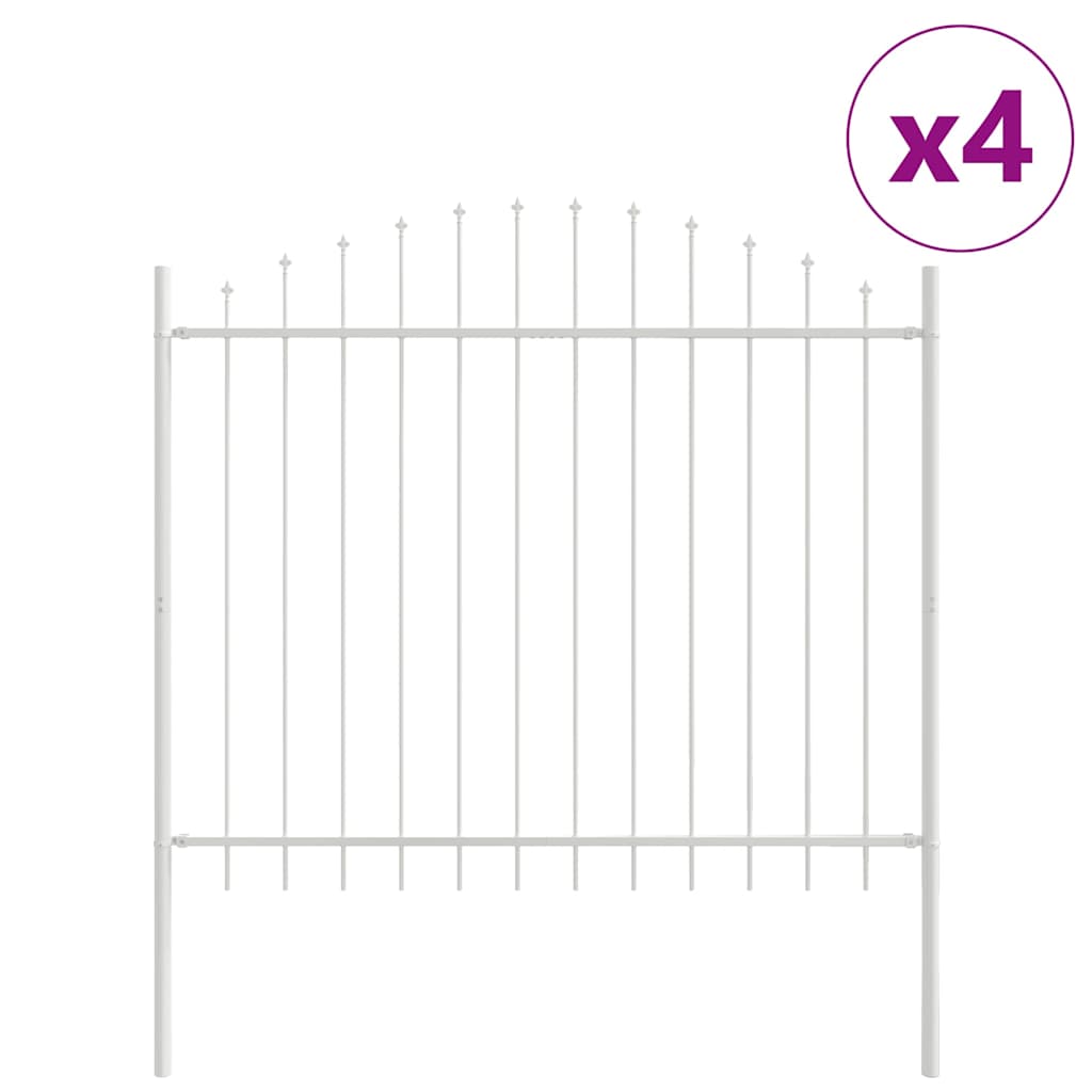 Havehegn 4 pcs Hvid 170 x 190 cm Pulverlakeret stål