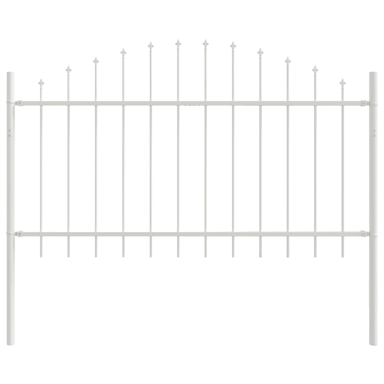 Havehegn 7 pcs Hvid 170 x 140 cm Pulverlakeret stål