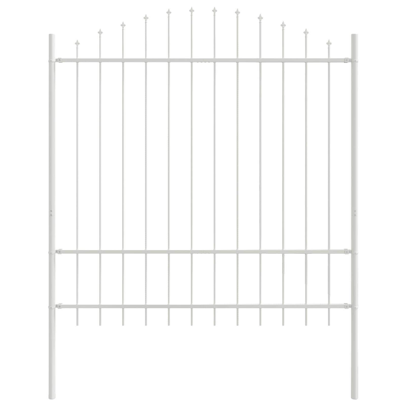 Havehegn 7 pcs Hvid 170 x 215 cm Pulverlakeret stål