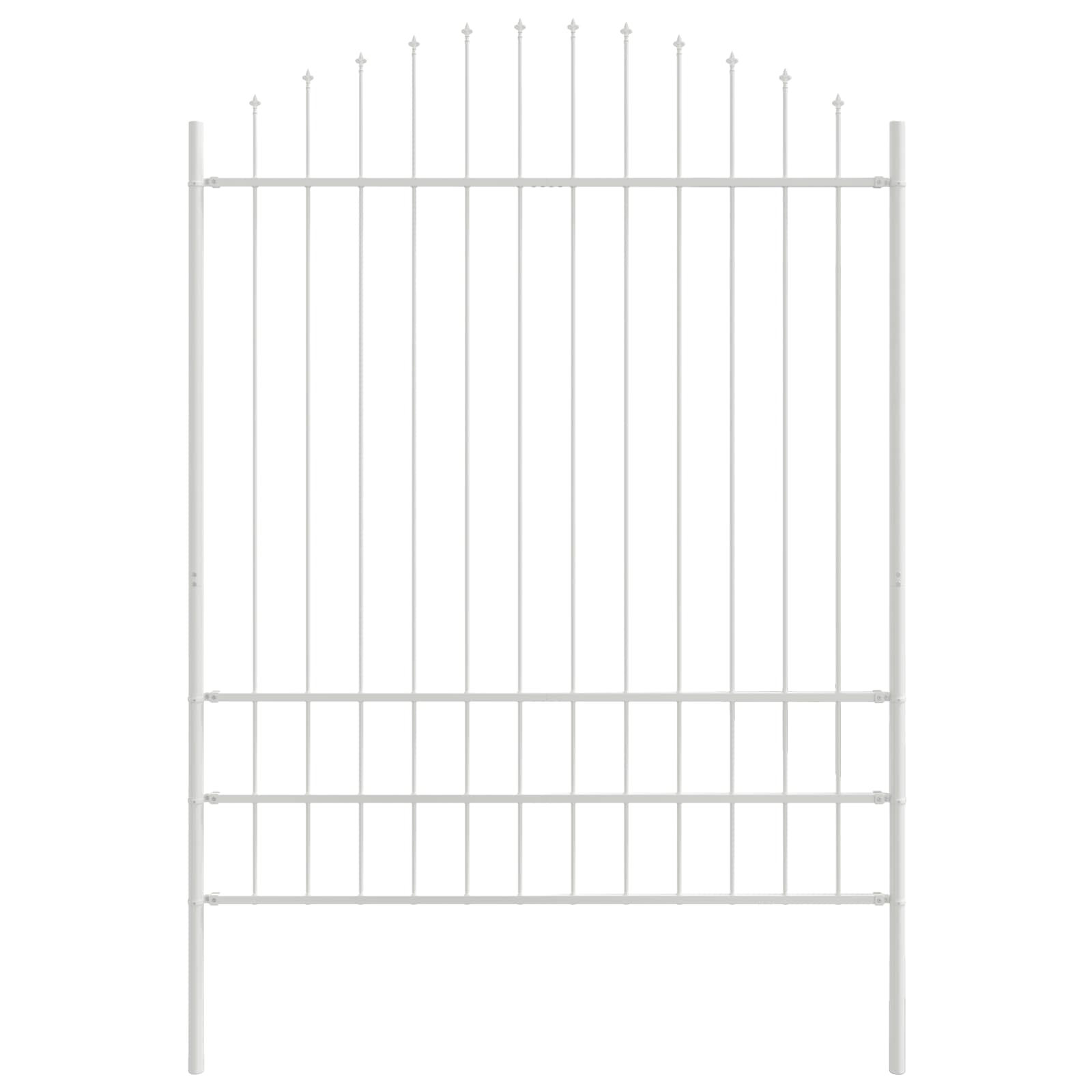 Havehegn 7 pcs Hvid 170 x 225 cm Pulverlakeret stål