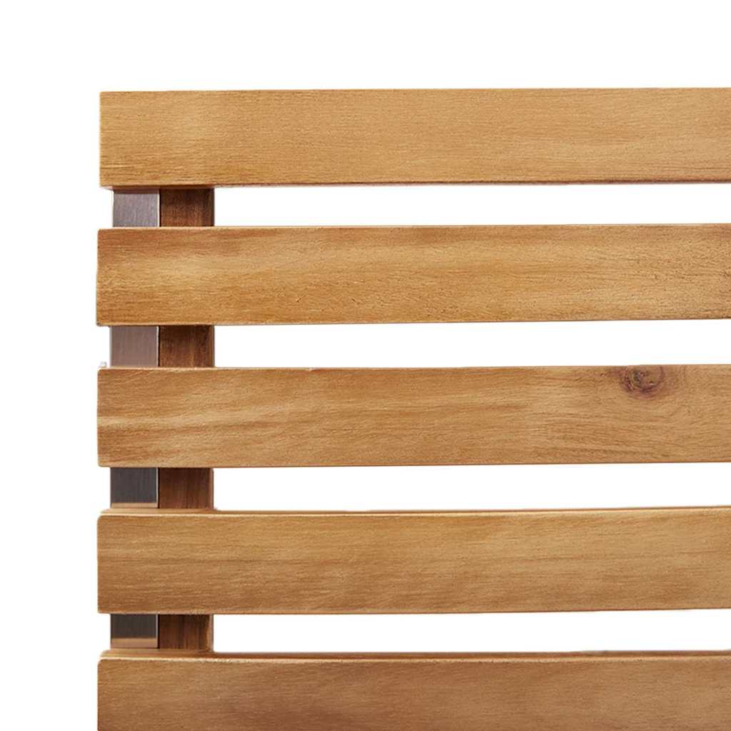 Have Spisebordssæt 5 pcs Massiv akacietræ og rustfrit stål