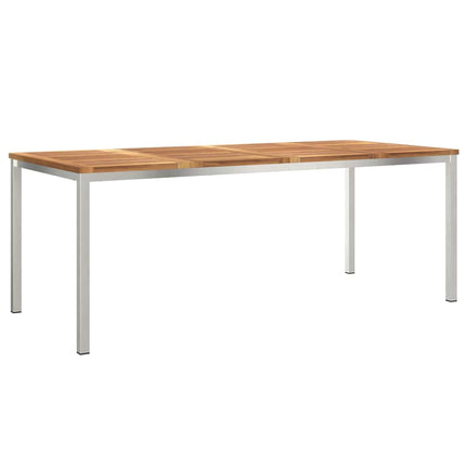 Have Spisebordssæt 7 pcs Massiv teaktræ og rustfrit stål