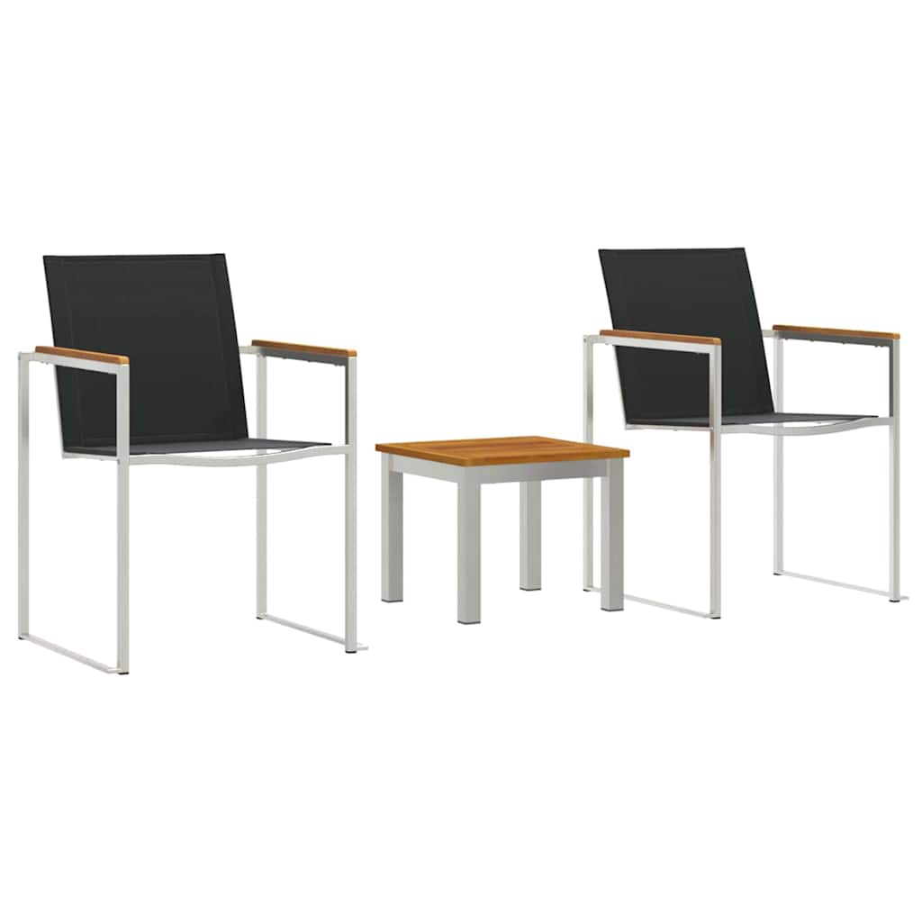 Have Spisebordssæt 3 pcs Brun og sort