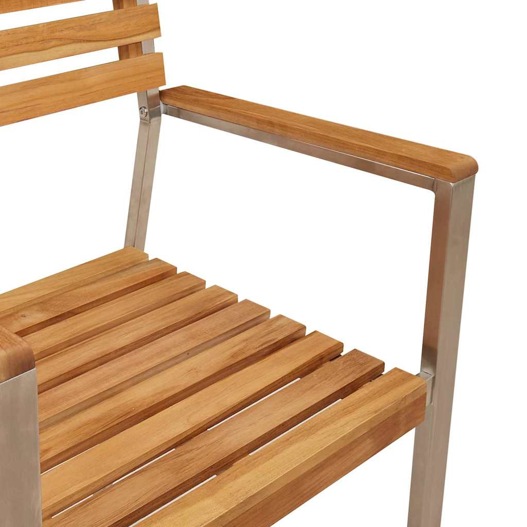 Have Stol 6 pcs Massiv teaktræ og rustfrit stål