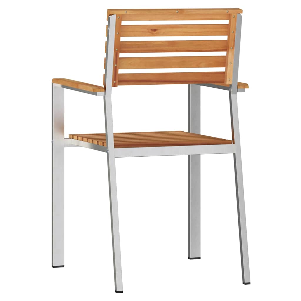 Have Stol 6 pcs Massiv teaktræ og rustfrit stål