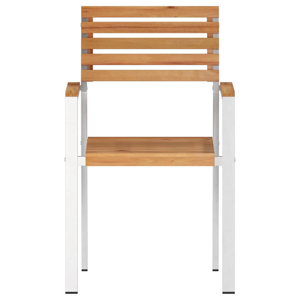 Have Stol 6 pcs Massiv teaktræ og rustfrit stål