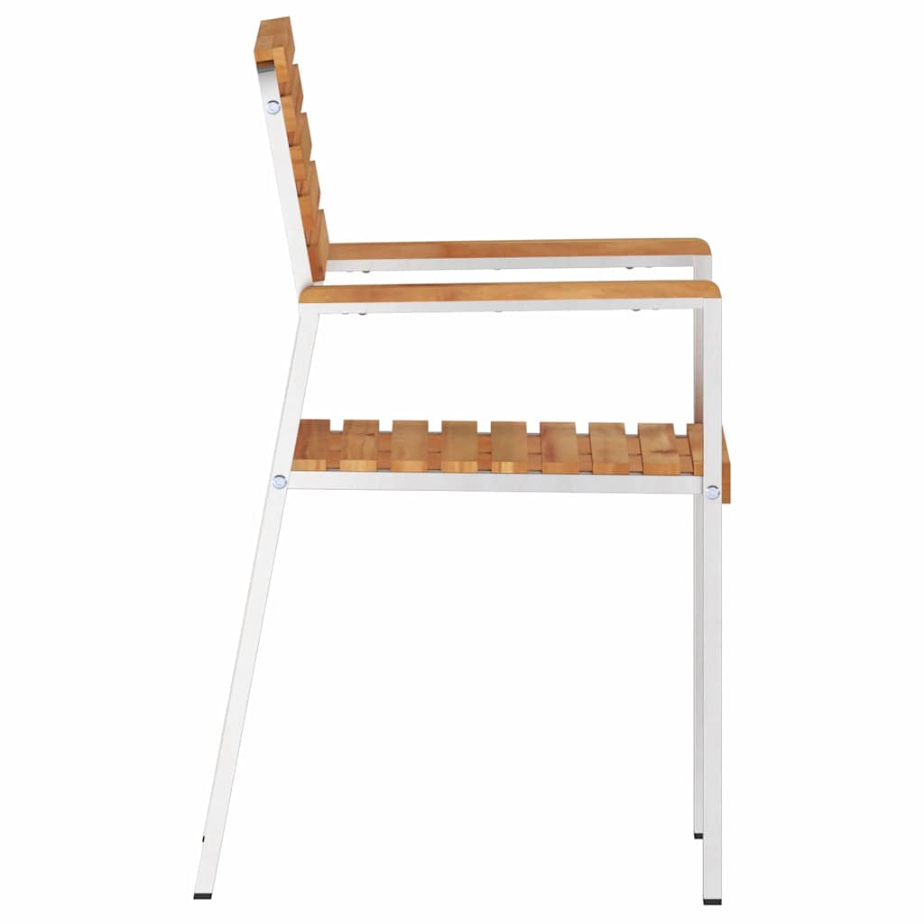Have Stol 6 pcs Massiv teaktræ og rustfrit stål