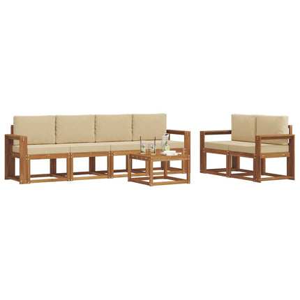 Udendørs sofagruppe 7 stk. Naturlig og Beige
