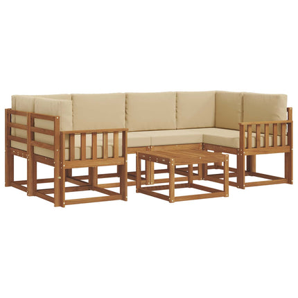 Udendørs sofagruppe 7 stk. Naturlig og Beige