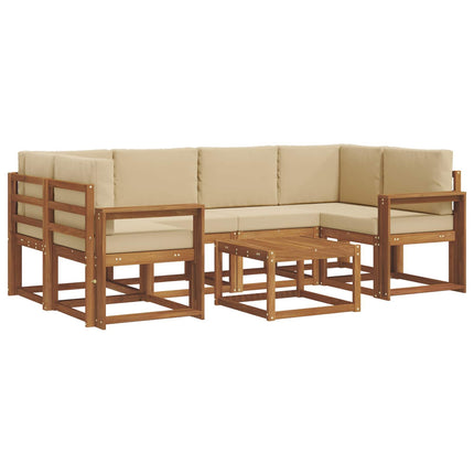 Udendørs sofagruppe 7 stk. Naturlig og Beige