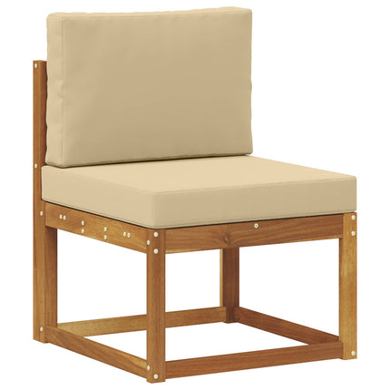 Udendørs sofagruppe med pude 7 pcs Naturlig og Beige