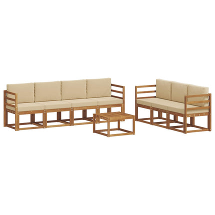 Udendørs sofagruppe 8 stk. Naturlig og Beige