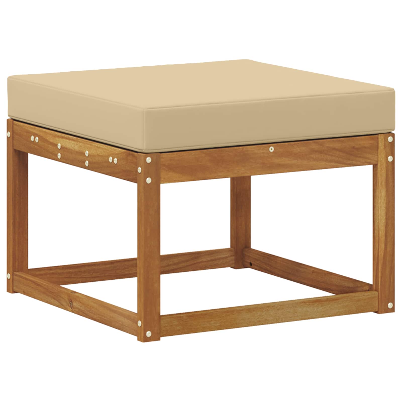 Udendørs sofagruppe med pude 4 pcs Naturlig og Beige