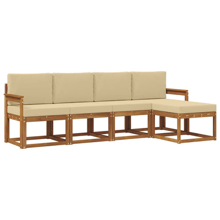 Udendørs sofagruppe 5 stk. Naturlig og Beige