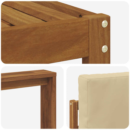 Udendørs sofagruppe 5 stk. Naturlig og Beige