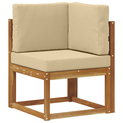 Udendørs sofagruppe med pude 5 pcs Naturlig og Beige