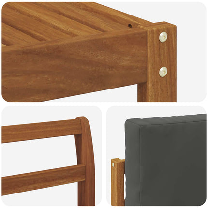 Udendørs sofagruppe 5 stk. Naturlig og Antracit