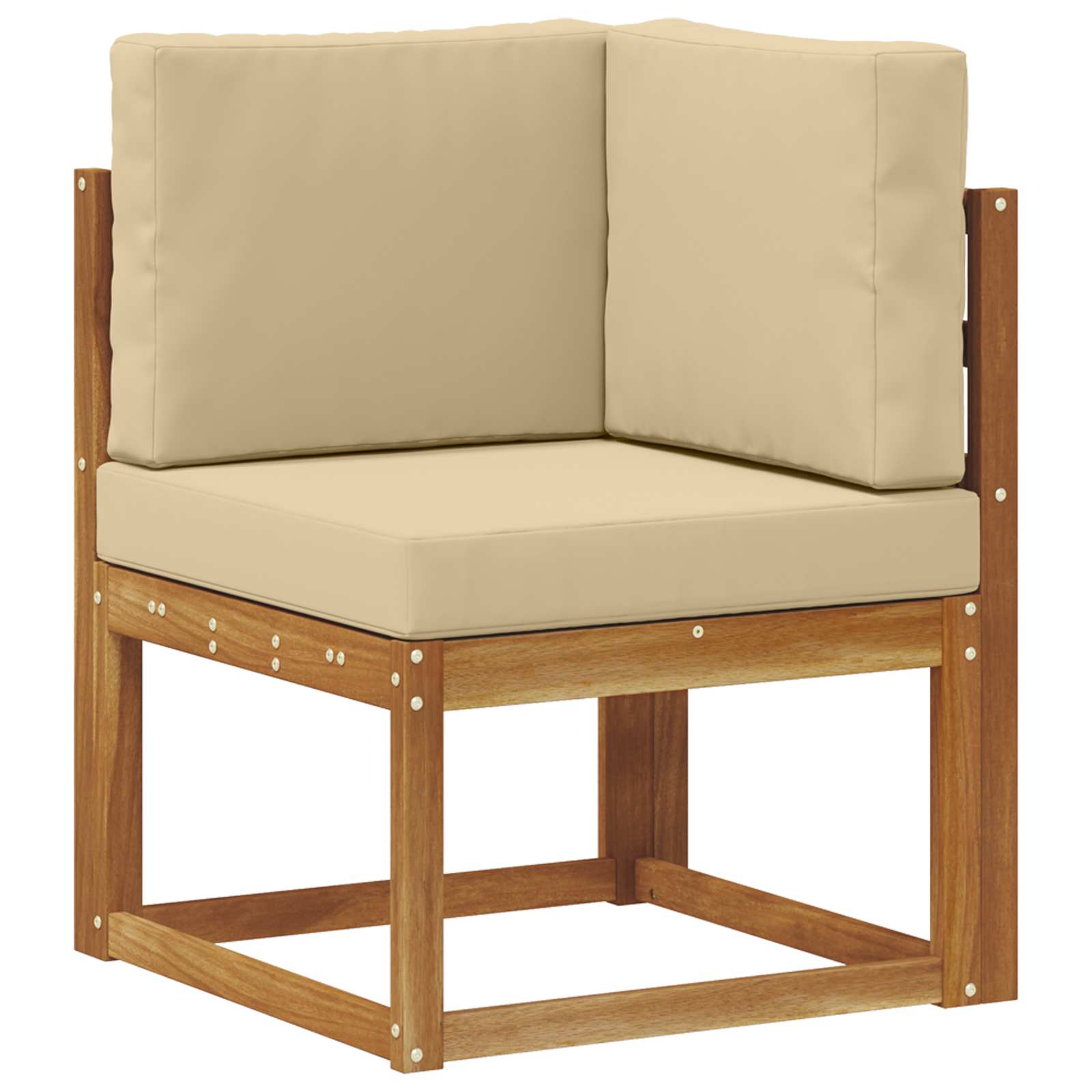 Udendørs sofagruppe med pude 5 pcs Naturlig og Beige
