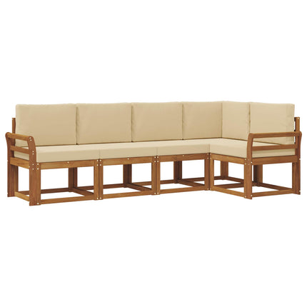 Udendørs sofagruppe 5 stk. Naturlig og Beige