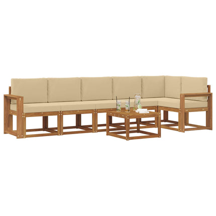 Udendørs sofagruppe 7 stk. Naturlig og Beige