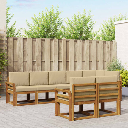 Udendørs sofagruppe 8 stk. Naturlig og Beige