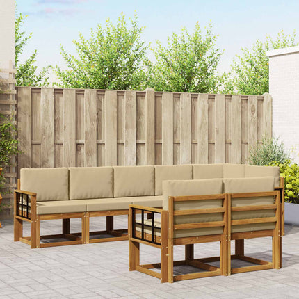 Udendørs sofagruppe 8 stk. Naturlig og Beige
