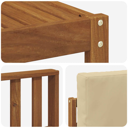 Udendørs sofagruppe med pude 8 pcs Naturlig og Beige