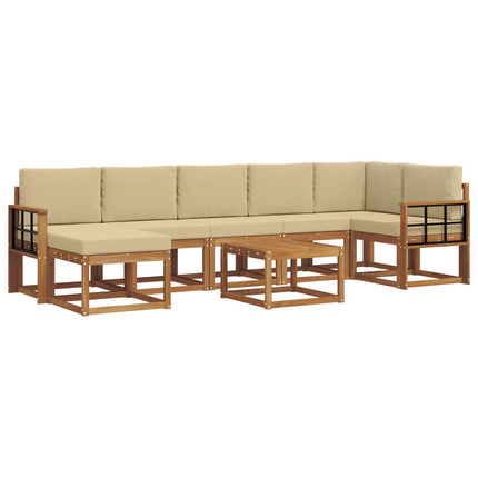 Udendørs sofagruppe 8 stk. Naturlig og Beige