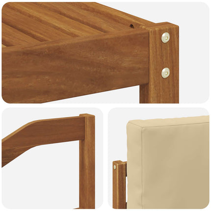 Udendørs sofagruppe med pude 8 pcs Naturlig og Beige