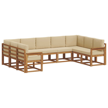 Udendørs sofagruppe 9 stk. Naturlig og Beige