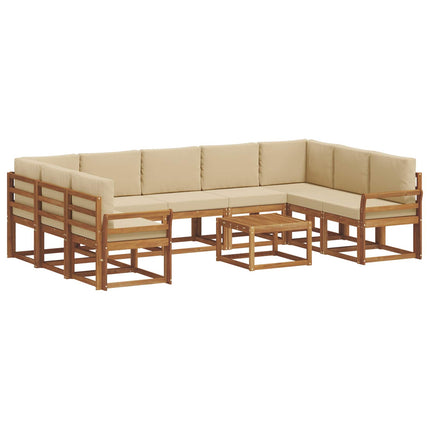 Udendørs sofagruppe 10 stk. Naturlig og Beige