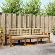 Udendørs sofagruppe med pude 3 pcs Naturlig og Beige