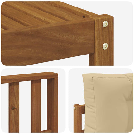Udendørs sofagruppe 4 stk. Naturlig og Beige