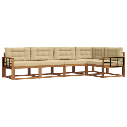 Udendørs sofagruppe 5 stk. Naturlig og Beige