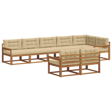 Udendørs sofagruppe 8 stk. Naturlig og Beige