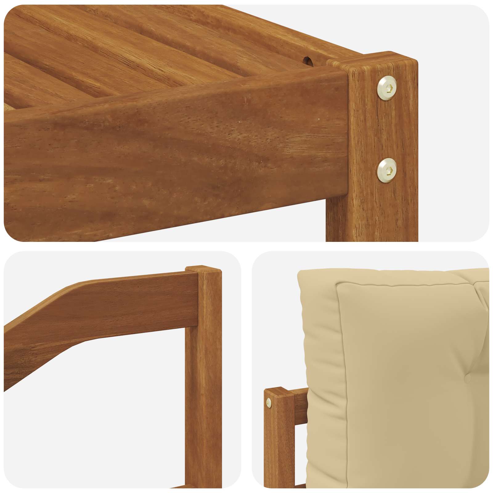 Udendørs sofagruppe med pude 8 pcs Naturlig og Beige