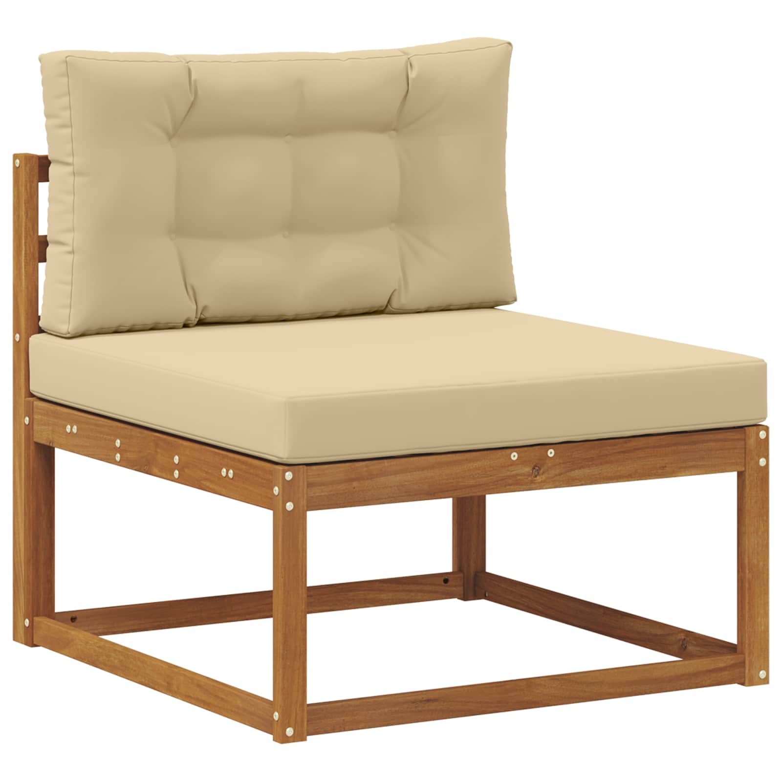 Udendørs sofagruppe med pude 8 pcs Naturlig og Beige