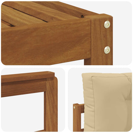 Udendørs sofagruppe 6 stk. Naturlig og Beige