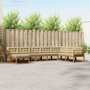 Udendørs sofagruppe med pude 8 pcs Naturlig og Beige