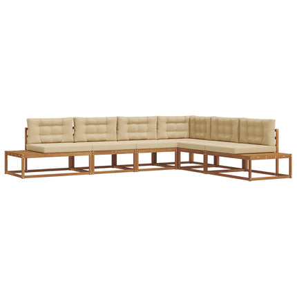 Udendørs sofagruppe 6 stk. Naturlig og Beige